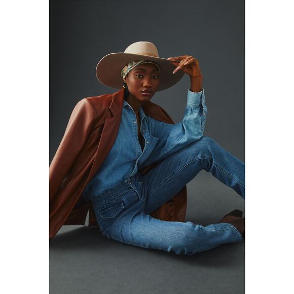 Anthropologie Maeve Bombshell Slim Straight Jeans - 32 Waist New - Picture 5 of 12